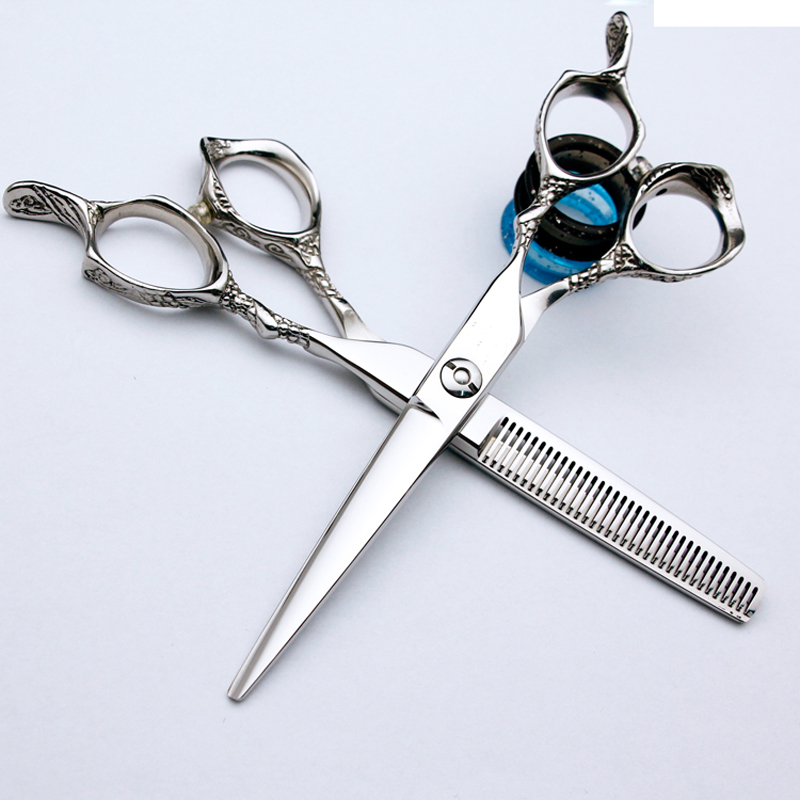6inch professional Barber Hairdressing Scissors Set 440C Hair Cutting Shears