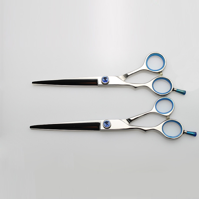 7/7.5 Inch Lefty  Pet Grooming Straight Shear 440C Stainless Steel Pet Scissors 