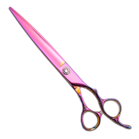 Plum Blossom Vein Handle Pet Grooming Straight Scissors
